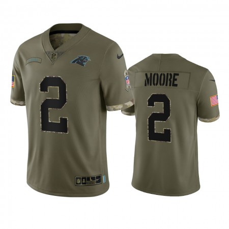 Camiseta Hombre NFL Carolina Panthers D.J. Moore 2 Olive 2022 Salute To Service Limited Camiseta Hombre NFL Carolina Panthers D.J. Moore 2 Olive 2022 Salute To Service Limited